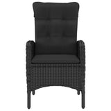NNEVL 5 Piece Garden Dining Set Black