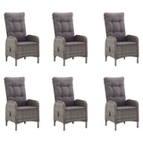 NNEVL 7 Piece Garden Dining Set Grey