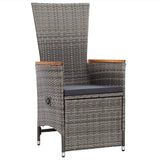 NNEVL 5 Piece Garden Dining Set Grey