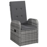 NNEVL 5 Piece Garden Dining Set Grey