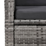 NNEVL 7 Piece Garden Dining Set Grey