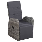 NNEVL 7 Piece Garden Dining Set Grey