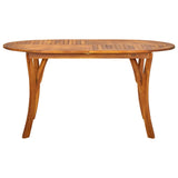 NNEVL 5 Piece Garden Dining Set Brown