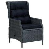 NNEVL 5 Piece Garden Dining Set Dark Grey