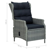 NNEVL 5 Piece Garden Dining Set Light Grey
