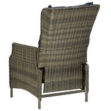 NNEVL 5 Piece Garden Dining Set Brown