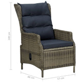 NNEVL 5 Piece Garden Dining Set Brown