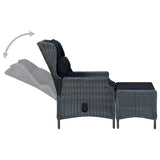 NNEVL 7 Piece Garden Dining Set Dark Grey