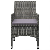 NNEVL 5 Piece Garden Dining Set Grey