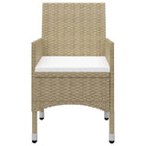 NNEVL 5 Piece Garden Dining Set Beige