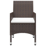 NNEVL 5 Piece Garden Dining Set Brown