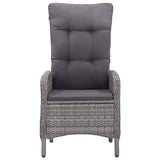 NNEVL 5 Piece Garden Dining Set Grey