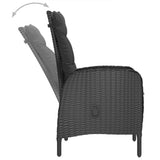 NNEVL 5 Piece Garden Dining Set Black