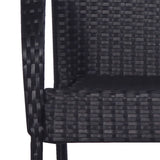 NNEVL 7 Piece Garden Dining Set Black