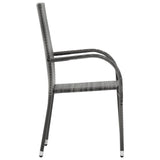 NNEVL 7 Piece Garden Dining Set Grey