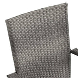 NNEVL 7 Piece Garden Dining Set Grey