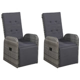 NNEVL 5 Piece Garden Dining Set Grey