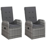NNEVL 5 Piece Garden Dining Set Grey