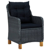 NNEVL 5 Piece Garden Dining Set Dark Grey