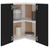 NNEVL Hanging Corner Cabinet Black 57x57x60 cm Chipboard