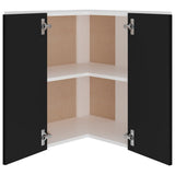 NNEVL Hanging Corner Cabinet Black 57x57x60 cm Chipboard