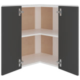 NNEVL Hanging Corner Cabinet Grey 57x57x60 cm Chipboard