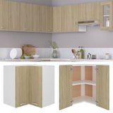 NNEVL Hanging Corner Cabinet Sonoma Oak 57x57x60 cm Chipboard
