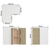 NNEVL Hanging Corner Cabinet Sonoma Oak 57x57x60 cm Chipboard