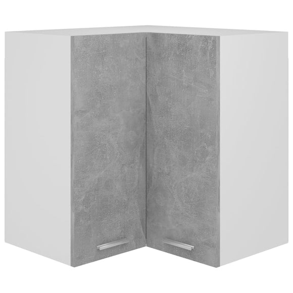 NNEVL Hanging Corner Cabinet Concrete Grey 57x57x60 cm Chipboard