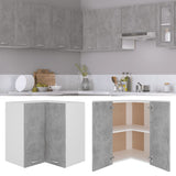NNEVL Hanging Corner Cabinet Concrete Grey 57x57x60 cm Chipboard