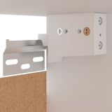 NNEVL Hanging Corner Cabinet Concrete Grey 57x57x60 cm Chipboard