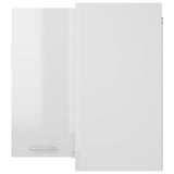 NNEVL Hanging Corner Cabinet High Gloss White 57x57x60 cm Chipboard
