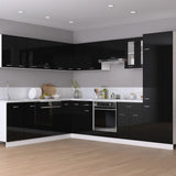 NNEVL Hanging Corner Cabinet High Gloss Black 57x57x60 cm Chipboard