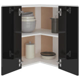 NNEVL Hanging Corner Cabinet High Gloss Black 57x57x60 cm Chipboard
