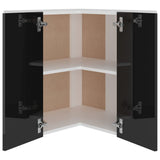 NNEVL Hanging Corner Cabinet High Gloss Black 57x57x60 cm Chipboard