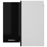 NNEVL Hanging Corner Cabinet High Gloss Black 57x57x60 cm Chipboard