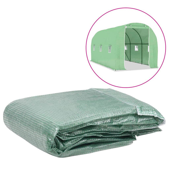 NNEVL Greenhouse Replacement Cover (9 m²) 200x450x200 cm Green