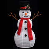 NNEVL Decorative Christmas Snowman Figure with LED Luxury Fabric 60cm