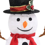 NNEVL Decorative Christmas Snowman Figure with LED Luxury Fabric 60cm