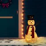 NNEVL Decorative Christmas Snowman Figure with LED Luxury Fabric 60cm