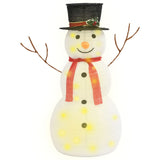 NNEVL Decorative Christmas Snowman Figure with LED Luxury Fabric 90cm