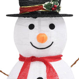 NNEVL Decorative Christmas Snowman Figure with LED Luxury Fabric 90cm