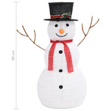 NNEVL Decorative Christmas Snowman Figure with LED Luxury Fabric 90cm