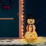 NNEVL Decorative Christmas Snowman Figure with LED Luxury Fabric 90cm