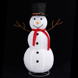 NNEVL Decorative Christmas Snowman Figure LED Luxury Fabric 120cm