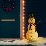 NNEVL Decorative Christmas Snowman Figure LED Luxury Fabric 120cm