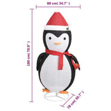 NNEVL Decorative Christmas Snow Penguin Figure LED Luxury Fabric 180cm