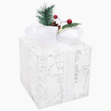 NNEVL Decorative Christmas Gift Boxes 3 pcs Silver Outdoor Indoor