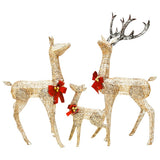 NNEVL Reindeer Family Christmas Decoration Gold 201 LEDs