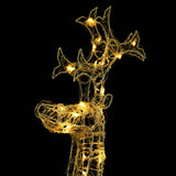 NNEVL Reindeer Christmas Decoration 90 LEDs 60x16x100 cm Acrylic